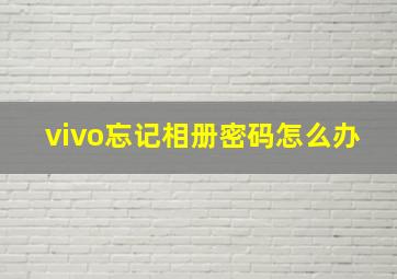 vivo忘记相册密码怎么办