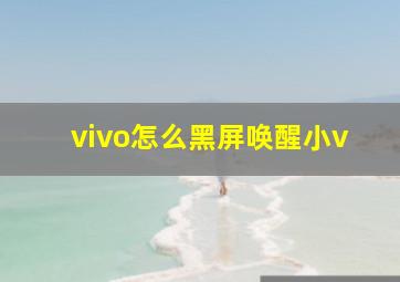 vivo怎么黑屏唤醒小v