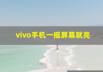 vivo手机一摇屏幕就亮