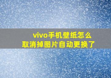 vivo手机壁纸怎么取消掉图片自动更换了