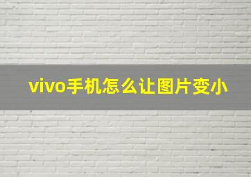 vivo手机怎么让图片变小