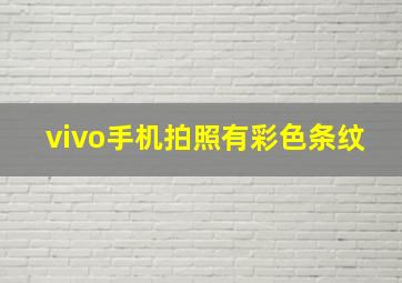 vivo手机拍照有彩色条纹