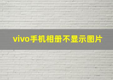 vivo手机相册不显示图片