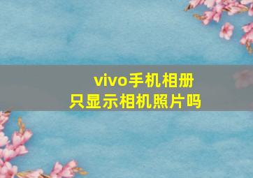 vivo手机相册只显示相机照片吗