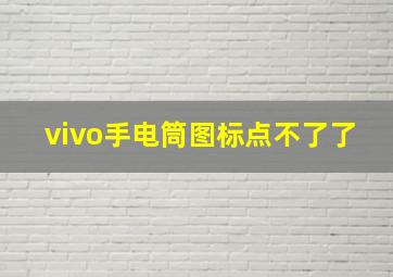 vivo手电筒图标点不了了