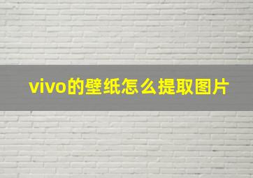 vivo的壁纸怎么提取图片