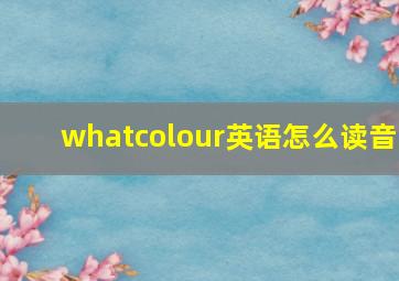 whatcolour英语怎么读音