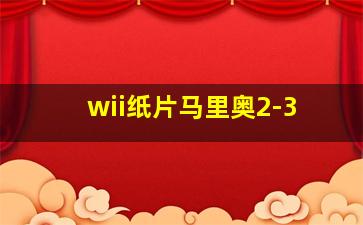 wii纸片马里奥2-3