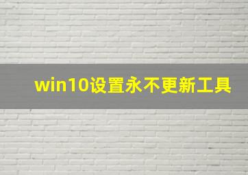 win10设置永不更新工具