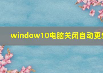 window10电脑关闭自动更新