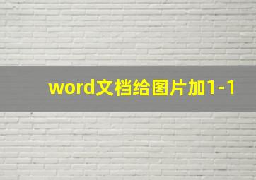 word文档给图片加1-1