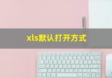 xls默认打开方式