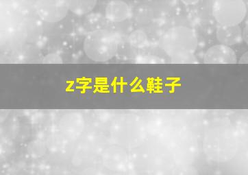 z字是什么鞋子