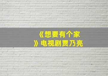 《想要有个家》电视剧贾乃亮