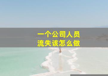 一个公司人员流失该怎么做