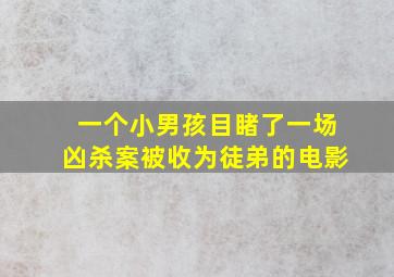 一个小男孩目睹了一场凶杀案被收为徒弟的电影