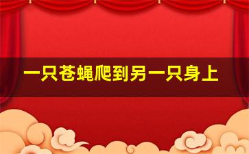 一只苍蝇爬到另一只身上