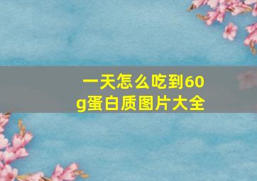 一天怎么吃到60g蛋白质图片大全