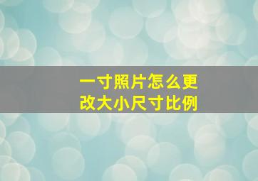 一寸照片怎么更改大小尺寸比例