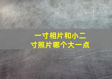 一寸相片和小二寸照片哪个大一点