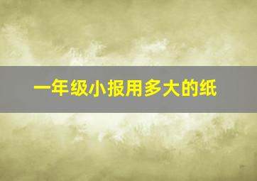 一年级小报用多大的纸