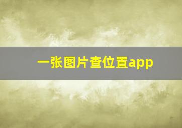 一张图片查位置app