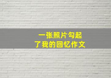 一张照片勾起了我的回忆作文