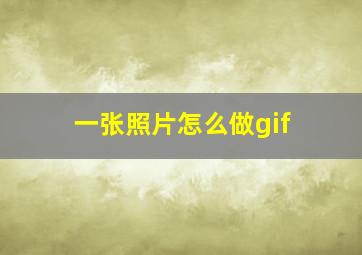 一张照片怎么做gif