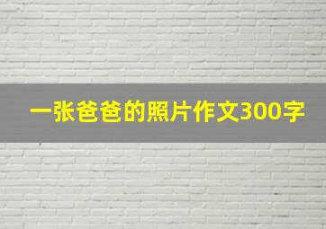 一张爸爸的照片作文300字