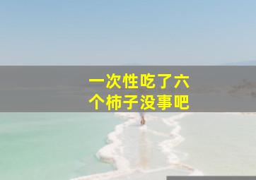 一次性吃了六个柿子没事吧