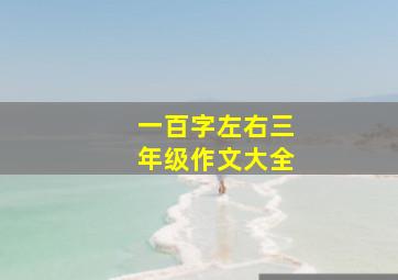 一百字左右三年级作文大全