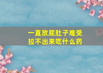 一直放屁肚子难受拉不出来吃什么药