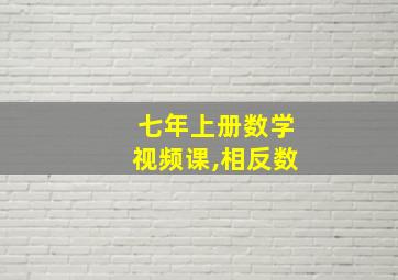 七年上册数学视频课,相反数