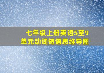 七年级上册英语5至9单元动词短语思维导图