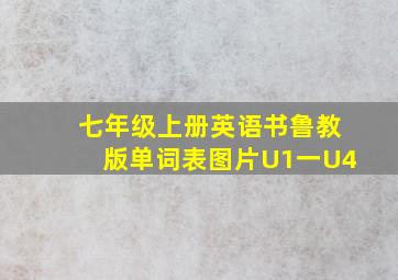 七年级上册英语书鲁教版单词表图片U1一U4