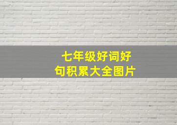 七年级好词好句积累大全图片