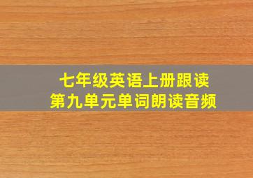 七年级英语上册跟读第九单元单词朗读音频