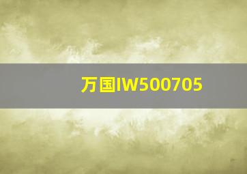 万国IW500705