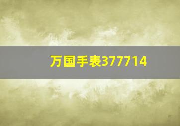 万国手表377714