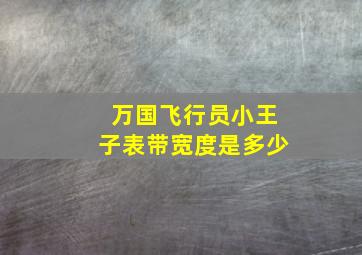 万国飞行员小王子表带宽度是多少