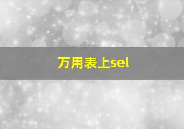 万用表上sel