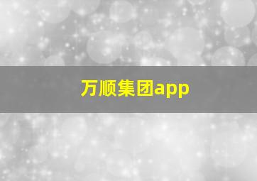 万顺集团app