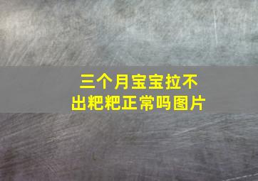 三个月宝宝拉不出粑粑正常吗图片