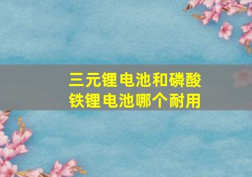 三元锂电池和磷酸铁锂电池哪个耐用