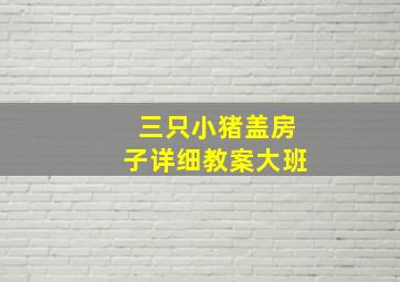 三只小猪盖房子详细教案大班