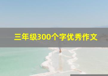 三年级300个字优秀作文