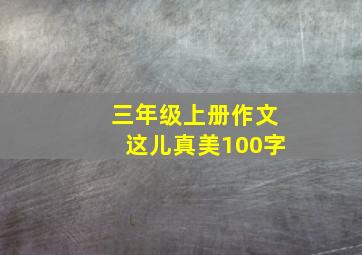 三年级上册作文这儿真美100字