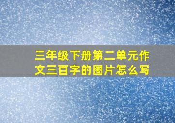 三年级下册第二单元作文三百字的图片怎么写