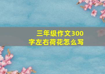 三年级作文300字左右荷花怎么写