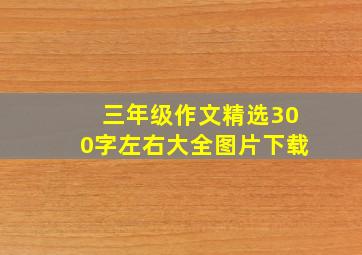 三年级作文精选300字左右大全图片下载